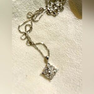 Brand new 1/10 carat diamond necklace in sterling silver